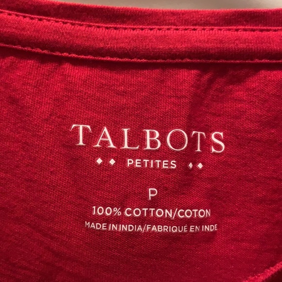Talbots Long Sleeve Red JOY Shirt - Picture 3 of 3
